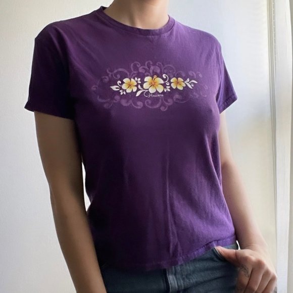 Delta Pro Weight Purple Hawaii Lei Baby Tee T-shirt - Picture 1 of 4